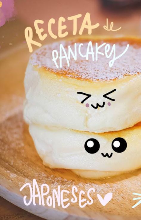 Recetas del mundo: pancakes japoneses fluffy (o fufosos para los amigos) Banana Pancakes Vegan, Aesthetic Pancakes, Cereal Pancakes, Pancakes Aesthetic, Recipes Pancakes, Pancake Cereal, Pancakes Protein, Bunny Pancakes, Vegan Banana Pancakes