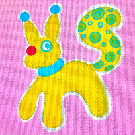 Weirdcore Art, Clowncore Aesthetic, Clown Paintings, Dog Instagram, Fauvism, Paintings Art, Kid Core, Art Inspo, Paintings