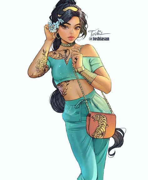 #jasmine #disney #jasminedisney #princess #princessjasmine #princesajasmine #disneylife #jasmin  #PrincesaDisney #disneyprincesa #princesa… Toshiasan Art, Modern Jasmine, Disney Punk, Animation Disney, Sans Art, Disney Princess Jasmine, Disney Jasmine, Disney Princesses And Princes, Disney Princess Fashion