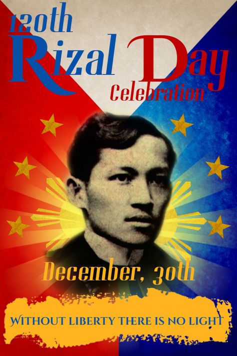 Custom Rizal Day Poster Template. Click to customize. Rizal Background Design, Jose Rizal Background, Rizal Background, Jose Rizal Poster, Phone Wallpapers Vintage, Jose Rizal, Unity Day, Poster Template Free, Poster Wallpaper