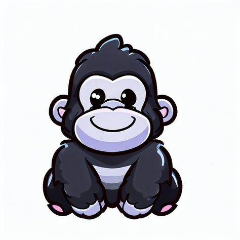 Cute gorilla Cute Gorilla Drawing, Gorilla Doodle, Gorilla Clipart, Gorilla Painting, Gorilla Cartoon, Gorilla Drawing, Gorilla Wallpaper, Cartoon Gorilla, Cute Gorilla