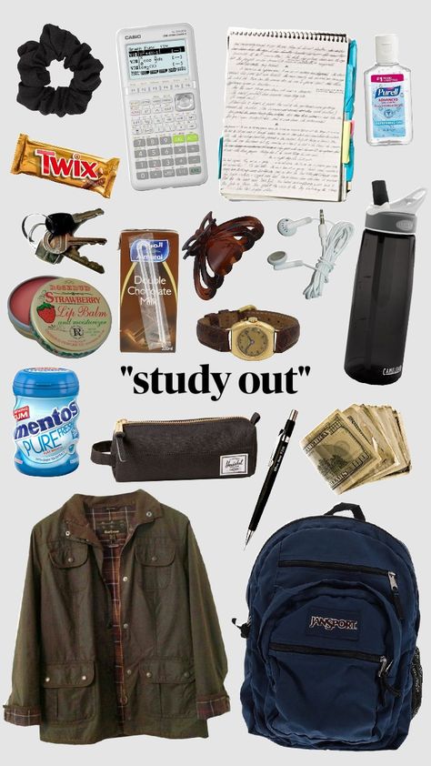 #study #studymotivation #highschool #college Back To School College Aesthetic, What’s In My Bag College, What To Pack In Your Bag, Things To Bring On A School Field Trip, Things In My Backpack, What’s Inside My School Bag Aesthetic, What To Put In Your School Bag, College Bag Essentials, Aesthetic College Outfits