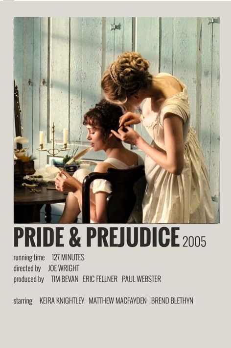 Pride And Prejudice Polaroid, Pride And Prejudice 2005 Poster, Light Academia Movies, Academia Movies, Pride And Prejudice Poster, 2022 Taylor Swift, Pride And Prejudice Aesthetic, Comfort Films, Cottagecore Light Academia