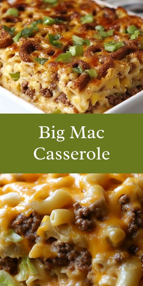 As the savory aroma of the Big Mac casserole filled the kitchen on a cozy Saturday evening, my partner and kids gathered around, their laughter echoing with each layer I added. Cooking together turned an ordinary day into a cherished family moment. Large Family Recipes, Big Mans World Recipes, Big Mac Tater Tot Casserole, Cream Cheese Lasagna, Big Mac Casserole, Hamburger Macaroni, Zucchini Patties, Cowboy Casserole, Spaghetti Sauce Recipe