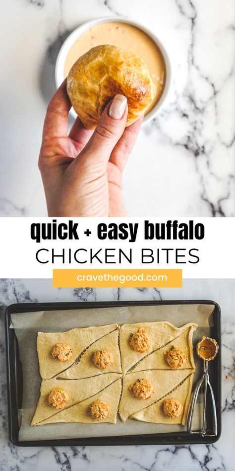 Buffalo Chicken Pockets Crescent Rolls, Buffalo Chicken Dip Bites Baked, Buffalo Chicken Squares, Buffalo Chicken Appetizers For Party, Buffalo Crescent Rolls, Buffalo Chicken Bites Appetizers, Sonic Buffalo Chicken Dip Bites, Shredded Chicken And Crescent Rolls, Fall Chicken Appetizers