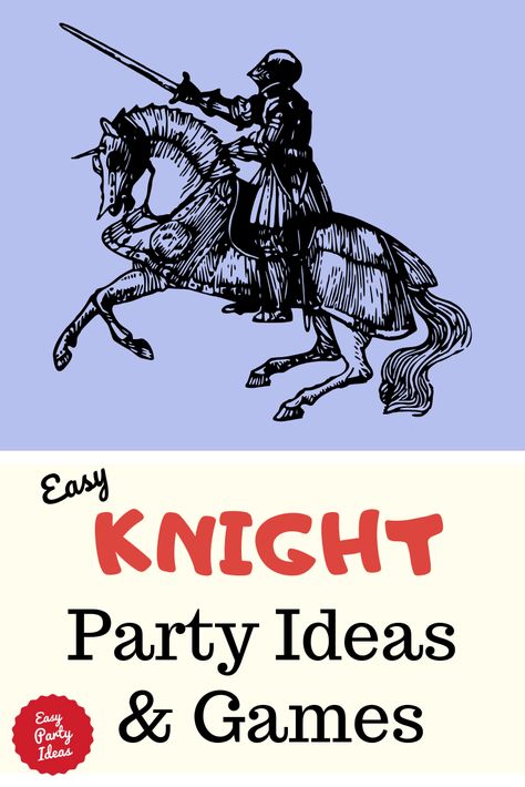 Knight Birthday Party Games, Knight Party Invitation, Castle Party Games, Kingdom Vbs Games, Knight Party Games, Knight Games For Kids, Knights Party Ideas, Medieval Theme Games, Medieval Games For Kids