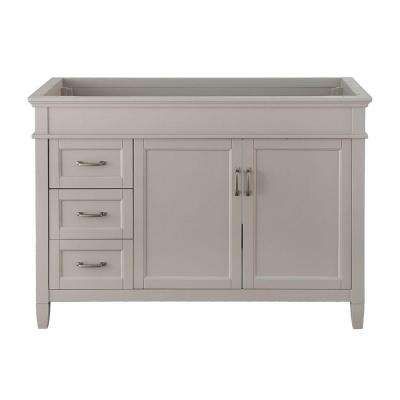 Ashburn 48 in. W x 21.75 in. D Vanity Cabinet in Grey White Bathroom Vanity, Side Drawers, Mdf Cabinets, Traditional Cabinets, Bathroom Vanity Base, Concealed Hinges, Large Cabinet, Installing Cabinets, Sink Vanity