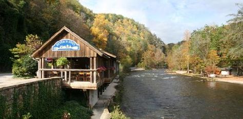 Rivers End Restaurant...Great food and amazing view!! Located on the Nantahala River in Bryson City, NC Nantahala Outdoor Center, Bryson City North Carolina, Cherokee Nc, City Picture, Bryson City Nc, North Carolina Travel, Nc Mountains, Bryson City, North Carolina Mountains