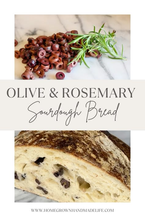 Savor the delicious flavors of this homemade olive and rosemary sourdough bread! 🍞🫒🌿 This artisanal loaf combines tangy sourdough with fragrant rosemary and briny kalamata olives for a rustic, flavorful experience. Perfect for sandwiches, avocado toast, or as a side to soups. Learn how to make this crusty, aromatic bread and elevate your baking skills!  #homemadebreadrecipes #SourdoughBaking #homemade #artisanbread #sourdoughbread #breadrecipe #bakingrecipe #homemadebread #olivebread #rosemarybread #breadlover #breadmaking Rosemary Olive Sourdough Bread, Sourdough Bread With Herbs, Green Olive Sourdough Bread, Kalamata Olive Sourdough Bread, Olive Sourdough Bread Recipe, Sourdough Olive Bread Recipe, Sourdough Olive Bread, Rosemary Olive Oil Sourdough Bread, Rosemary Sourdough Bread Recipe