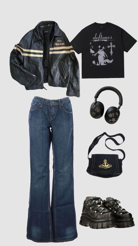 #deftones #outfit #rock #rockstargf #aestehthic #viviennewestwood #outfit Deftones Outfit, Deftones Aesthetic, Outfit Rock, Rock Outfits, Outfits Aesthetic, Vivienne Westwood, Concert Outfit, Aesthetic Clothes, Different Styles