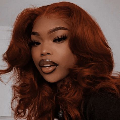 Burnt Red Hair On Black Women, Wigs For Black Women Ginger, Cowboy Copper Hair Dark Skin, Copper Orange Hair On Black Women, Ginger And Copper Hair, Chocolate Copper Hair On Black Women, Strawberry Ginger Hair On Black Women, Dark Copper Hair Black Women, Copper Brown Hair Black Women Dark Skin