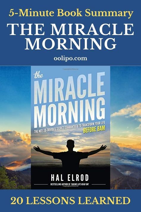 The Miracle Morning Summary (5 Minutes): 20 Lessons Learned & PDF file The Morning Miracle, Savers Miracle Morning, Miracle Morning Book, Miracle Morning Savers, Morning Miracle, The Miracle Morning, Miracle Morning Routine, Jim Kwik, Hal Elrod