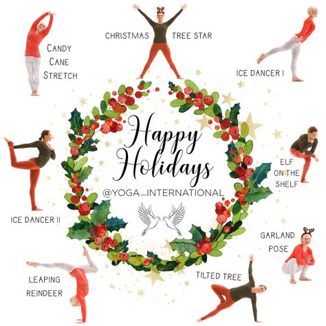 Are you a Christmas Tree Star, Elf on the Shelf, or another one of these holiday-inspired yoga poses? Christmas Yoga For Kids, Toddler Yoga, Garland Pose, Christmas Yoga, Yoga Christmas, Christmas Poses, Partner Yoga Poses, Yoga Games, Family Yoga