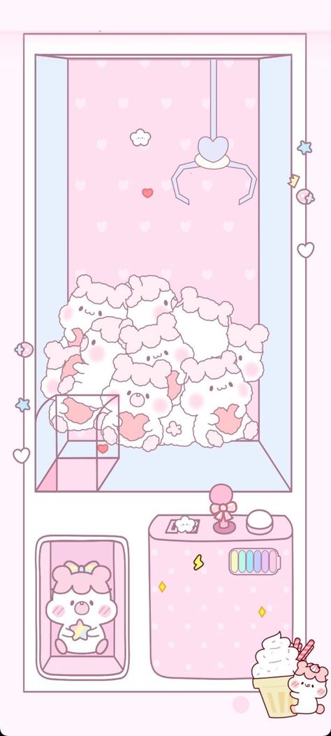 Kawaii Cat Drawing, Asian Wallpaper, Whimsical Art Journal, Cute Wallpapers For Ipad, Iphone Wallpaper Kawaii, Claw Machine, Cute Themes, Cute Wallpaper, Cute Emoji Wallpaper