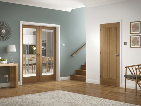 Interior Doors 101 - how to choose the right interior doors Temporary Room Dividers, Internal Glazed Doors, Oak French Doors, Internal Oak Doors, Fabric Room Dividers, Glass Room Divider, French Patio, Internal Glass Doors, Bamboo Room Divider