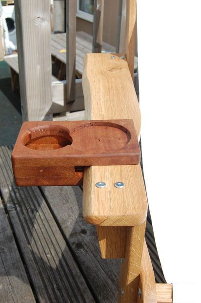 Picture of Adirondack chair cup holder Cup Holder Ideas, Diy Cup Holder, Chairs Diy, Adirondack Chair Plans, Yard Furniture, Brown Armchair, Game Chair, Rustic Chair, Gaming Chairs