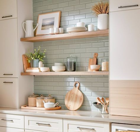 Floating shelves around tv