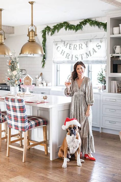 Holly, Jolly Jillian | Style at Home Jillian Harris Christmas, Dark Lighting, Christmas Boards, Boards Ideas, Jillian Harris, Merry Christmas Banner, Crosses Decor, Ranch Style Home, Jolly Christmas