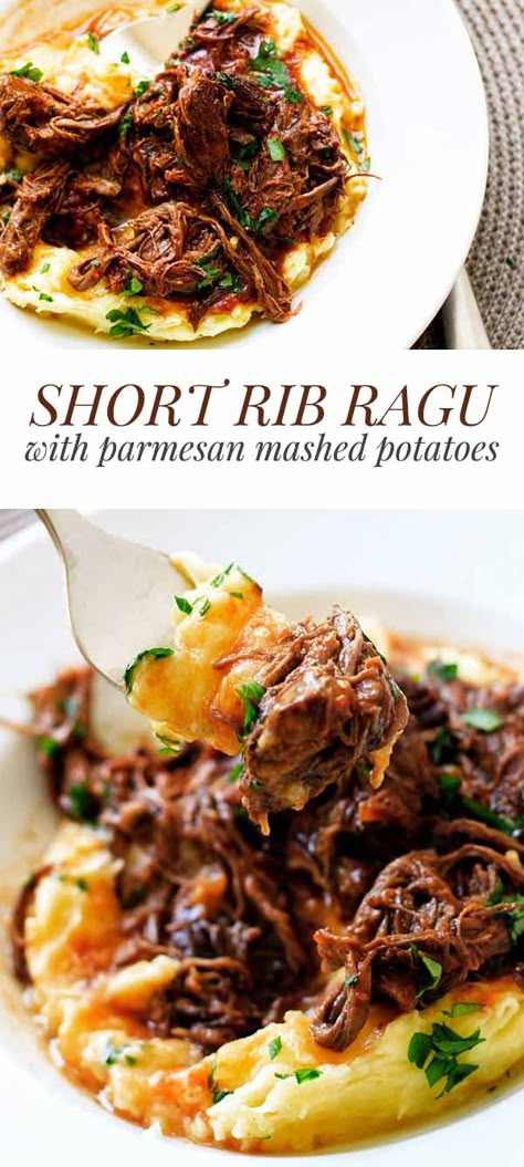 Slow Cook Short Ribs, Short Rib Ragu, Cooking Short Ribs, Short Rib, Think Food, God Mat, Beef Dinner, Rib Recipes, Minestrone