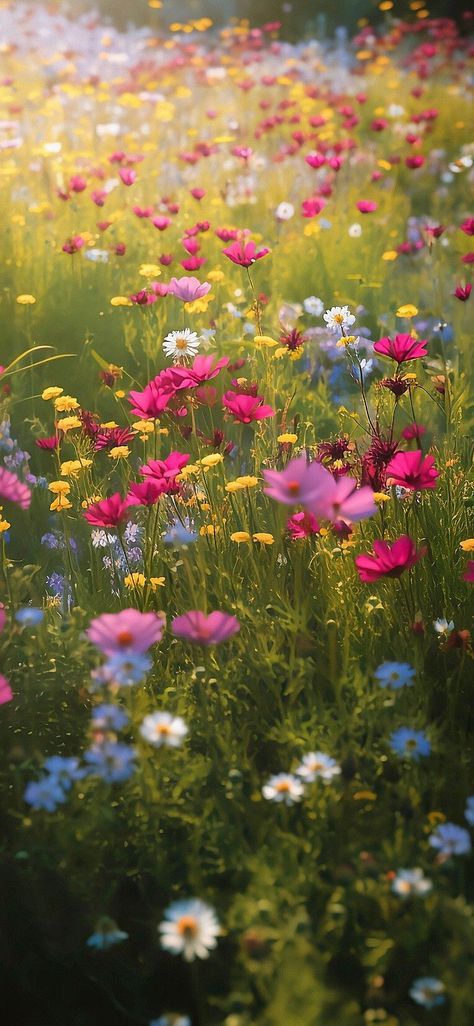 Lock Screen Scenery, Wild Flowers Iphone Wallpaper, Springtime Wallpaper Iphone, Vibrant Nature Aesthetic, Wild Flowers Aesthetic Wallpaper, Wildflower Wallpaper Aesthetic, Spring Background Wallpapers Iphone, Wildflower Phone Wallpaper, Spring Meadow Aesthetic