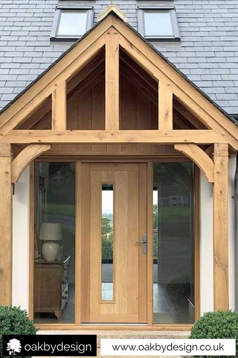 Pvc Front Doors, Bungalow Porch, Wide Front Doors, Oak Porch, Porch Extension, Glass Porch, Cottage Front Doors, Oak Front Door, Viking House