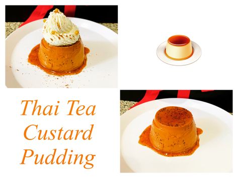 Thai Tea Custard Pudding topped with Condensed Milk Whipped Cream. #thaitea #pudding #custardpudding Condensed Milk Whipped Cream, Frozen Custard Recipes, Custard Pudding, Frozen Custard, Custard Recipes, Thai Tea, Condensed Milk, Custard, Mini Cheesecake