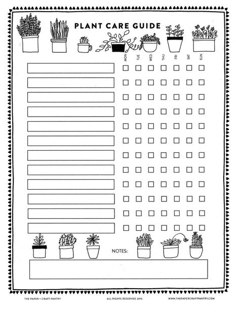 Printable: Plant Care Guide — The Paper + Craft Pantry | Plant care, Indoor plant care, Garden watering schedule Garden Watering Schedule, Plants Printable, Plant Care Guide, Plant Diary, Plant Journal, Plant Care Houseplant, Inside Plants, Indoor Plant Care, Garden Journal