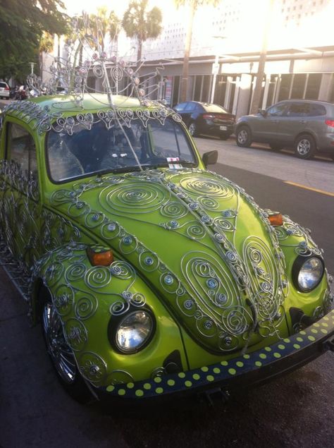 (a Rhonda K photo) Aesthetic Vw Beetle, Vw Beetle Turbo, K Photo, Halloween Camping, Hippie Car, Kombi Home, Car Deco, The Beetle, Beetle Car