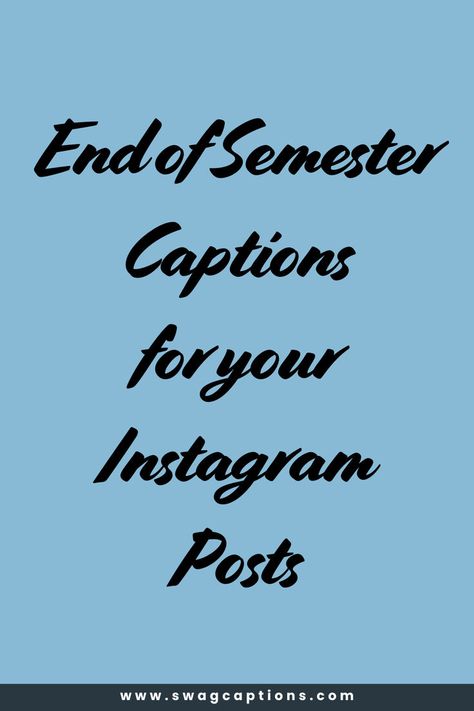 Looking for the perfect way to celebrate the end of another semester? Discover creative and unique End of Semester Captions for your Instagram Posts that capture the joy of completing your academic journey. From funny and motivational to reflective and celebratory, find the best captions that perfectly match your photos of finals week, graduation, or just those cherished moments with friends. Semester Captions, College Captions, Life Captions, Best Captions, Quotes For Instagram, Caption For Yourself, Cool Captions, Finals Week, College Life