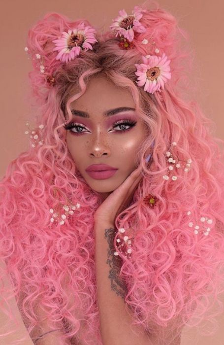 Short Wavy Hairstyles For Women, Makeup Zombie, Long Pink Hair, Short Wavy Haircuts, Nyane Lebajoa, Pink Blonde Hair, Scene Girl, Haircut Types, Tumblr Hair