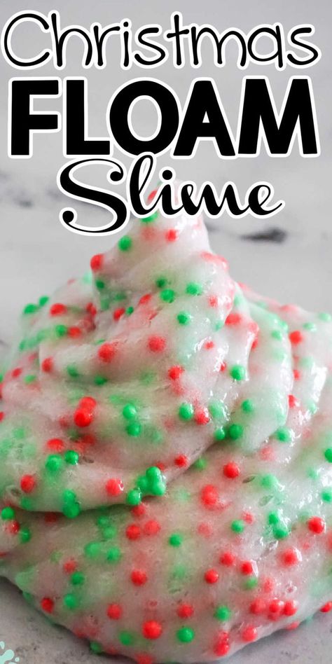 Discover how to make stretchy and crunchy Christmas Floam Slime, a perfect holiday craft for slime-loving kids. Christmas Slime Ideas, Slime Ornaments, Christmas Slime For Kids, Crunchy Slime Recipe, Gingerbread Slime, Simple Slime Recipe, Diy Christmas Slime, How To Make Floam, Slime Recipe Videos