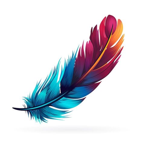 Watercolor abstract feather isolated on ... | Premium Vector #Freepik #vector #watercolor-feather #art #feather-illustration #object Feathers Illustration, Peacock Feather Art, Abstract Feather, Feather Illustration, Feather Logo, Parrot Feather, Native Tattoos, Feather Vector, Watercolor Vector