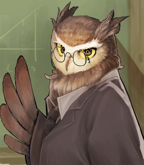 Owl Wizard, Owl Cartoon, Dnd Art, Concept Art Drawing, Art Appreciation, Dnd Characters, Drawing Reference Poses, Character Portraits, Cartoon Animals