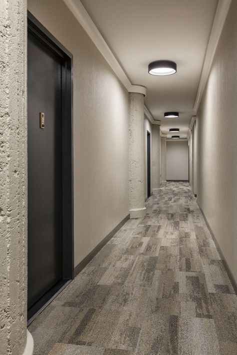 250 Mercer Hallway Renovation Corridors Design Home, Apartment Building Hallway, Corridor Ideas, Hallway Renovation, Apartment Corridor, Condo Lobby, Lobby Designs, Interior Design Hallway, Lobby Ideas