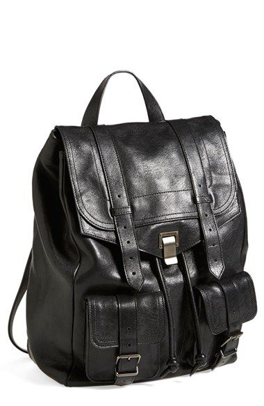 Proenza Schouler Backpack Effortless Everyday Style: Backpacking... Leather Flap Backpack, Leather Backpack Aesthetic, Leather Backpack Black, Proenza Schouler Ps1, Bags Cheap, 3d Animals, Everyday Backpack, Black Leather Backpack, Classic Backpack