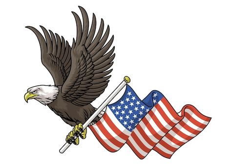 Flying Eagle Drawing, Eagle And Flag Drawing, Eagle In Flight Drawing, American Flag Drawing, Eagle Holding Flag, Eagle Sticker, Eagle With American Flag, Egypt Flag, Usa Eagle