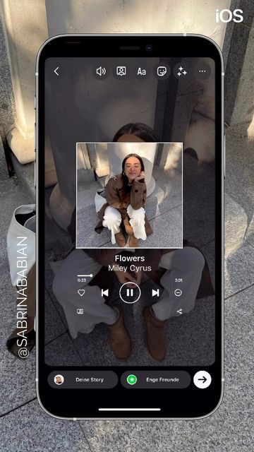 Sabrina Babian | Story Design Edit on Instagram: "iOS version 📱 You can find the android version in my story or in the highlight "android version" photo: @cristinaccalvo 🤎 #storyideas #reel #reelsinstagram #tutorial #photoidea #instastory #instagramstoryideas #instagramedits #storyinspiration #trendingreels #storyhacks #creativity #mileycryus #flowers" Android Instagram Story Ideas, Instagram Story Ideas For Android, Instagram Story Ideas Android, Instagram Ios, Edit On Instagram, Cat Profile, Design Edit, Story Design, Film Reels