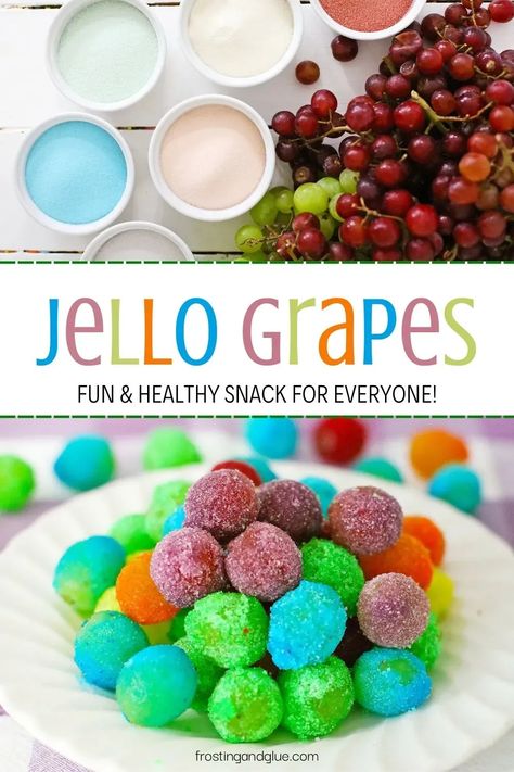 This fun and healthy treat are a win-win for both parents and kids! Jello grapes are yummy, refreshing, and super easy to make! have your kids eat healthy in no time! Jello Coated Grapes, Jello Grapes Recipe, Grapes Jello Powder, Grapes And Jello Powder, Gluten Free Party Snacks Finger Foods, Koolaid Grapes Recipe, Frozen Grapes With Jello Powder, Kool Aid Grapes, Jello Grapes Frozen