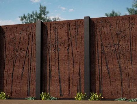 Weathering steel fence screening products: weathering steel screening,corten decorative fence panels_Weathering steel fence screening Corten Garden, Bamboo Screen, Steel Fence Panels, Metal Garden Screens, Decorative Fence Panels, Weathered Steel, Garden Screen, Bamboo Screening, Steel Cladding