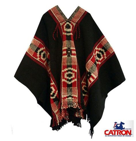 Ponchos are used by cowboys in rural areas and southern chile and used in competitions like rodeos. People in the rodeos Ponchos, knee-high leather boots, a sash, and a flat small leather hat. Native americans were the first one’s to wear it. They wear it daily. Chilean Clothing, Pancho Outfit, Embroidery Journal, Mens Poncho, Poncho Outfit, Shawl Crochet Pattern, Original Fashion, Poncho Cape, Costume Design