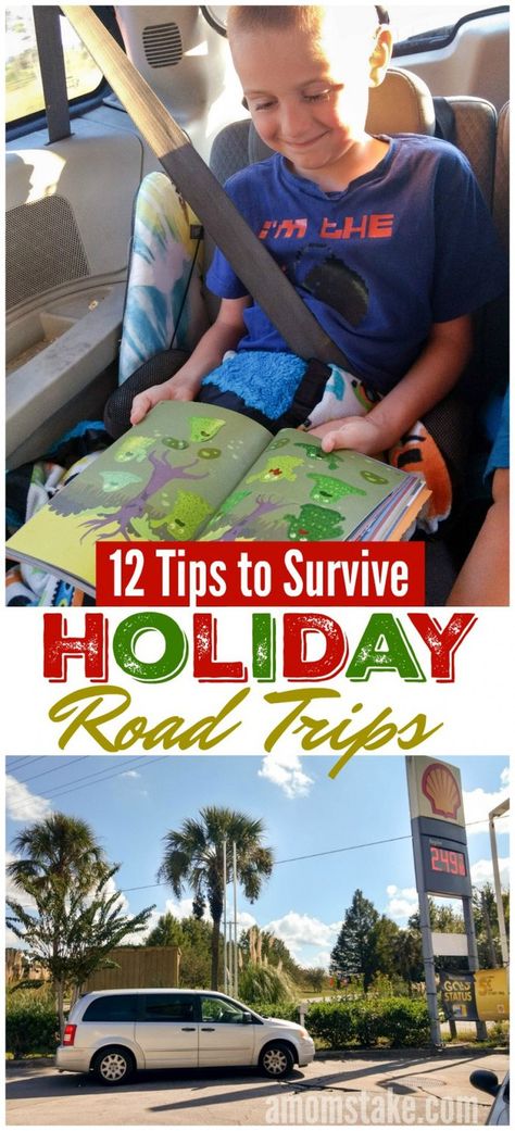 Tips and tricks to help you family survive holiday road trips! Wherever you're heading for Christmas travel, you'll be ready for your family trip with this ideas to keep the kids entertained. #familytravel #vacation #roadtrip #traveltips Christmas Road Trip Ideas, Christmas Road Trip, Toddler Road Trip, Holiday Road Trip, Road Trip Activities, Active Family, Road Trip Games, Thrifty Living, Confidence Kids