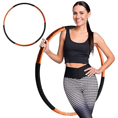 Weighted Hula Hoop, Hula Hoop, Black, Color