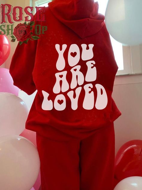 Valentines Apparel, Cricut Hoodies, Valentines Clothes Aesthetic, Valentine Clothing, Valentines Day 2024 Trends, Valentines Day Sweater, Valentines Clothes, Valentines Sweater, Valentines Week