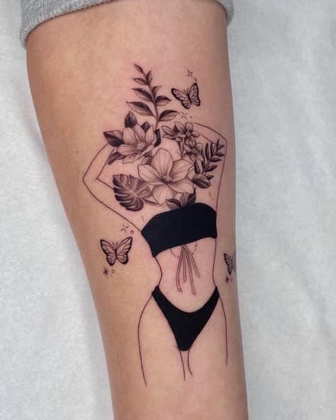 Still Growing Tattoo, Feminine Forearm Tattoo, Tattoo Line Work, Self Love Line Art, Tattoos Ocean, Palm Size Tattoos, Feminine Line Art, Woman Tattoos, Tattoos 2023