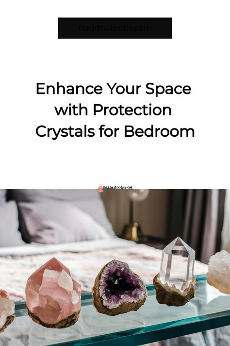 Enhance your space with protection crystals on a bedroom nightstand. Crystals For Bedroom, Feng Shui Crystals, Feng Shui Principles, Serene Environment, Best Crystals, Protection Crystals, Energy Field, Crystal Grid, Emotional Healing