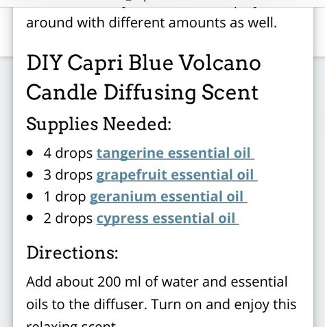 Diy Volcano Candle Scent, Diy Capri Blue Volcano Scent, Capri Blue Volcano Essential Oil Recipe, Diy Volcano Candle, Volcano Diy, Capri Blue Volcano Candle, Volcano Scent, Capri Blue Volcano, Capri Blue Candle