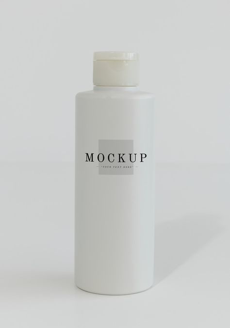 White shampoo or conditioner bottle mock... | Free Psd #Freepik #freepsd #background #mockup #beauty #spa Bottle Mockup Free, Organic Bar Soap, Cosmetics Mockup, Mockups Free, Packaging Ideas Business, Cosmetic Bottles, Beauty Cream, Lotion Bottle, Psd Template Free