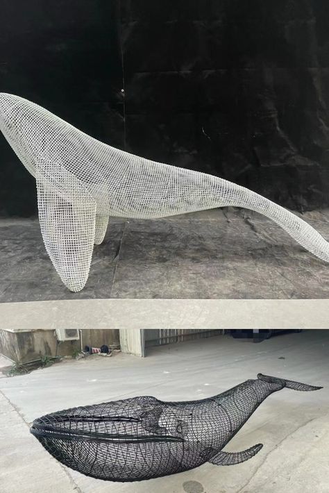 wire whale sculpture Whale Art Project, Wire Whale, Whale Light, Armature Sculpture, Whale Lamp, Print Making Designs, Whale Sculpture, Chicken Wire Sculpture, Wire Fish