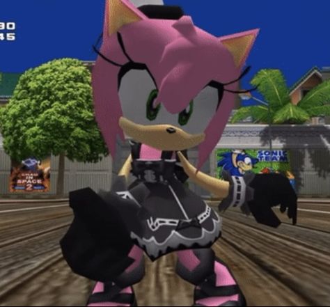 Goth Amy Rose, Icons Pfp, Icon Icon, Amy Rose, Rose Icon, Video Game, Sonic, Pink