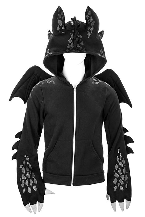 Toothless Hoodie, Pokemon Halloween Costume, Toothless Costume, Animal Halloween Costumes, Dragons Clothes, Dragon Hoodie, Hoodie Costume, Dragon Costume, Anime Clothing